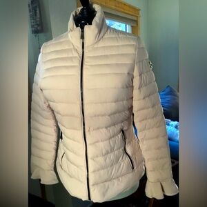 💕 Tahari Soft Mauve Puffer Coat - Zoey - Lightweight Size Large (12)